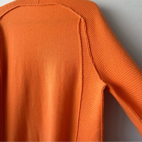 Orange V-Neck Sweater - Picture 10 of 11